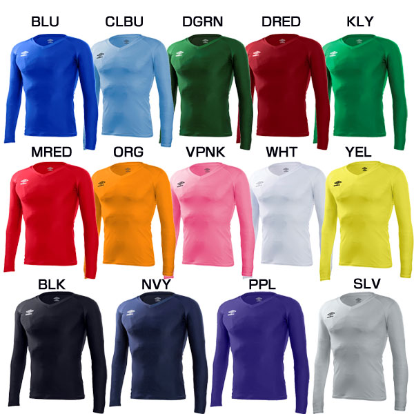 アンブロ（UMBRO） L S パワーインナーVネックシャツ UAS9701L サッカー ゲームシャツ・メンズ