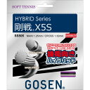 【最大2000円割引クーポン!枚数限定5/6 09:59まで】18SS GOSEN ゴーセン ハイブリッド 剛戦X5S ブラック テニス ガット SS505BK...