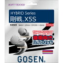 【最大2000円割引クーポン!枚数限定5/6 09:59まで】18SS GOSEN ゴーセン ハイブリッド 剛戦X5S レッド テニス ガット SS505RE「...