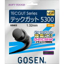 【最大2000円割引クーポン!枚数限定5/6 09:59まで】GOSEN ゴーセン ソフトテニス ストリングス テックガット5300 ブラック テニス ガット ...