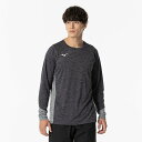 返品交換不可 大特価 MIZUNO ミズノ プラクティスシャツ 長袖/ラケットスポーツ ユニセックス Tシャツ/ポロシャツ メンズ 62JAB01508