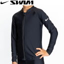 返品交換不可 在庫一掃セール ナイキ NIKE フットマーク ジップ付き 長袖ラッシュガード 水着 キッズ ジュニア プール 水泳 スイミング 1991109-...