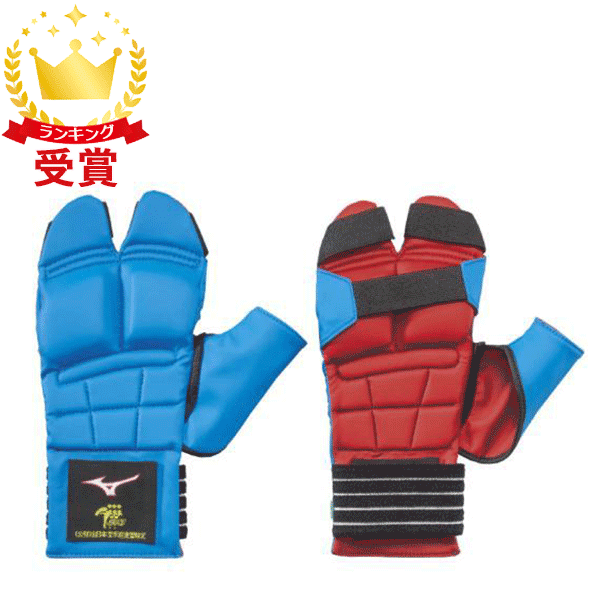 MIZUNO ミズノ 赤 青リバーシブル拳サポーター 全日本空手道連盟検定品 小学生用 空手 空手 拳・腕用サポーター ジュニア 23JHA86527 ラフィートスポーツ