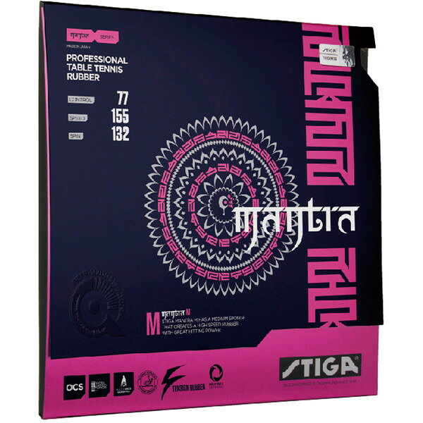 STIGA スティガ テンション系裏ソフトラバー MANTRA M マントラ M レッド 中厚 卓...