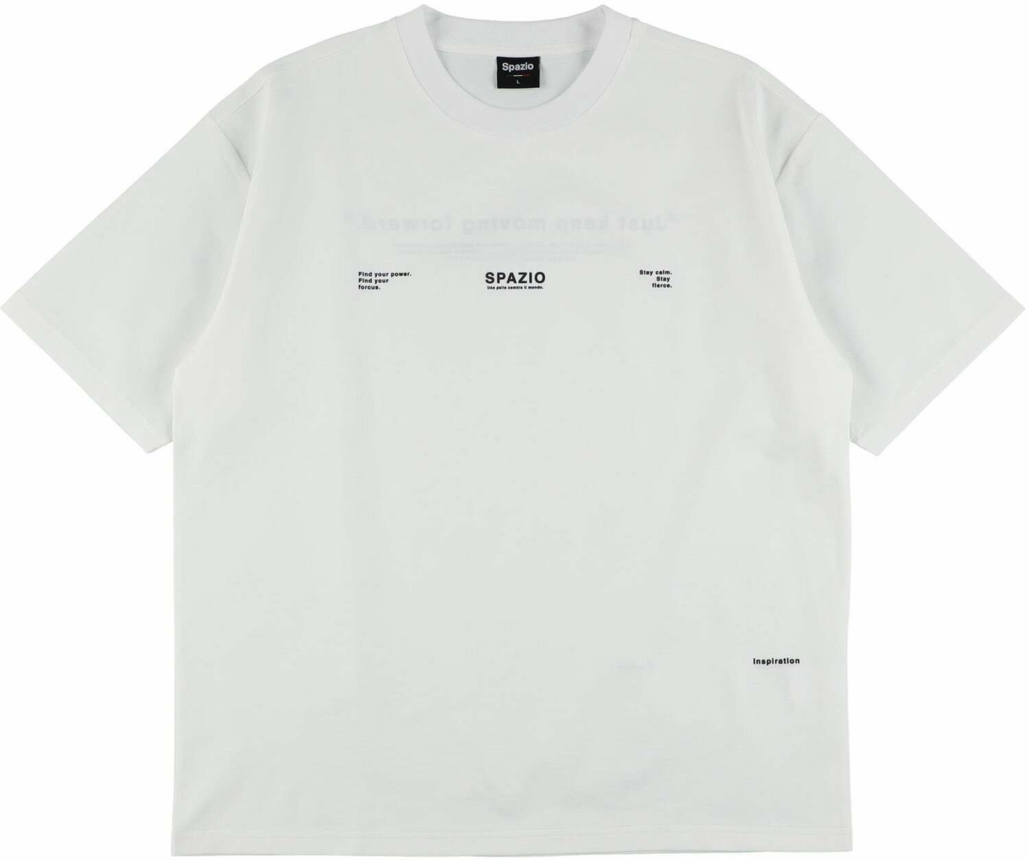 乐天商城 - 26SS SPAZIO スパッツィオ Spazio Jr タイポグラフィ オーバーサイズ プラTシャツ 半袖 Tシャツ ロゴ ユニセックス サッカー 子供 キッズ GE1148-01