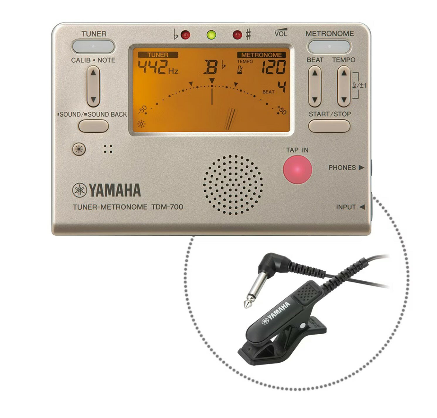 YAMAHA TDM-700GM ヤマハ チューナー メトロノーム マイク付