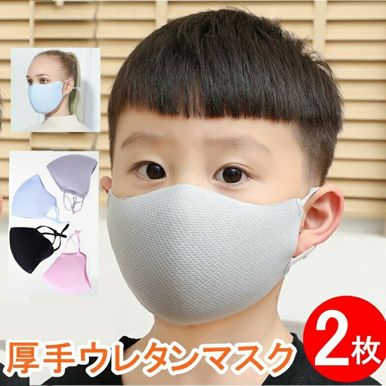 【翌日出荷】 厚手メッシュ ウレタンマスク 2枚 子供用 小さめ 大人用 洗える 立体加工 男女兼用 ファッションマスク 送料無料