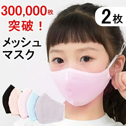 【翌日出荷】30万枚突破！爽やか メッシュマスク 2枚 子ども用 大人用 個包装 接触冷感 メンズ レディース 個別包装 清涼 繰り返し使える速乾 男女兼用 UVカット紫外線対策 蒸れない涼しい生地 ランニング運動【送料無料】