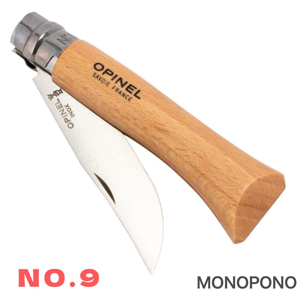 オピネル ナイフ 9 Opinel No.9 ステンレススチール アウトドアナイフ 9cm 折りたたみナイフ キャンプ 魚釣り 登山のサムネイル