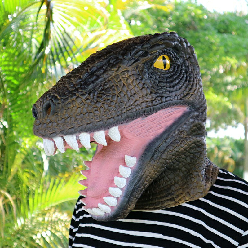 迫力満点の恐竜デザインマスクです。 【対象年齢：12歳以上】 【サイズについて】 フリーサイズ 【素材について】 ラテックス