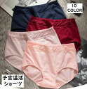 送料無料 ショーツ パンツ パンティ レディース スタンダード 下着 単品 子宮温活 発熱 深履き ウエストレース お腹冷え防止 シンプル 単色 ワンカラー 柄なし ランジェリー インナー おしゃれ かわいい フリーサイズ 女性用 婦人用(4)