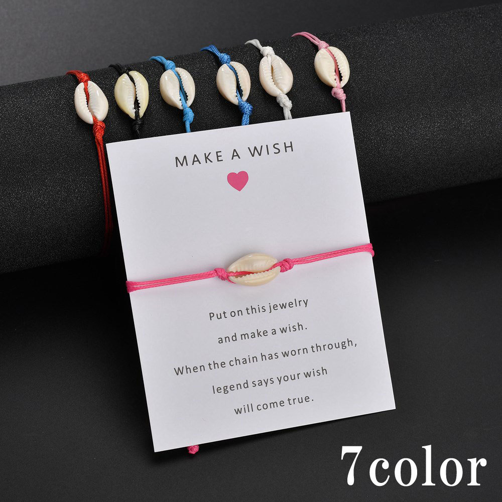 送料無料 ブレスレット レディース アクセサリー 貝 貝殻 シェル 紐 リゾート 春 春夏 夏 カジュアル エスニック アジアン ピンク ブラック ホワイト シ...