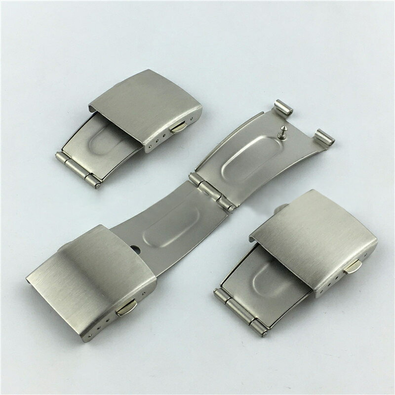 送料無料 バックル 腕時計用 2個セット ベルト バンド 替え プッシュ式 三つ折れ 片開き 尾錠 交換 パーツ レディース メンズ ユニセックス ステンレス ...