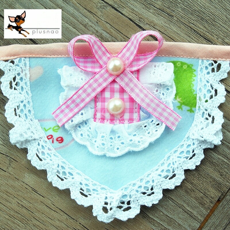 ペット用のかわいいよだれかけ 【サイズについて】 XS：前掛11*9cm　首周り12-18cm S：前掛14*10cm　首周り15-26cm M：前掛16*11cm　首周り22-32cm L：前掛18*12cm　首周り27-40cm XL：前掛24*16cm　首周り40-65cm