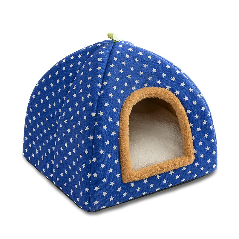 ペット用ベッド ペットハウス カドラー ソファー クッション マット 布団 テント型 ドーム型 2WAY ボアフリース 犬 猫 寝具用品 室内用 小屋風 コテージ風 寝床 布団 屋根 防寒 保温 暖かい 寒さ対策 コンパクト ふかふか 星 スター ゆったり くつろぎ リラックス かわいい laforest-10177836 LaForest サンプル画像2