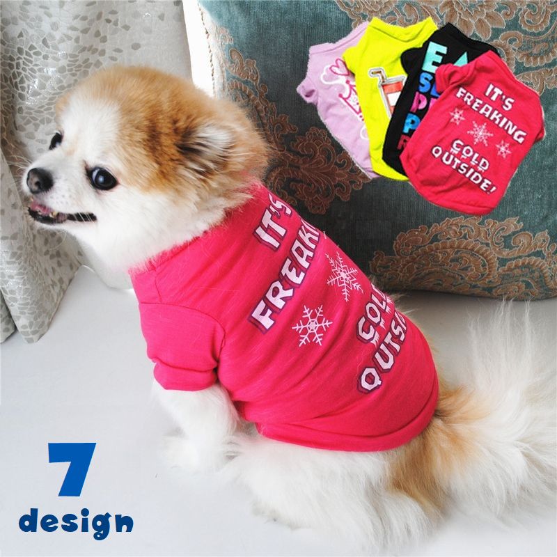 バラエティー豊かなデザインを取り揃えた、Tシャツタイプのペットウェア。 お散歩やお出かけの時にも、抜け毛対策の部屋着としても重宝します♪ 【サイズについて】 画像をご参照ください。 【素材について】 綿混