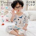 送料無料 パジャマ 子供用 キッズ ベビー ジュニア 上下セット 男の子 女の子 寝間着 寝巻 長袖 長ズボン プルオーバー ラウンドネック 恐竜 ウサギ アニ...