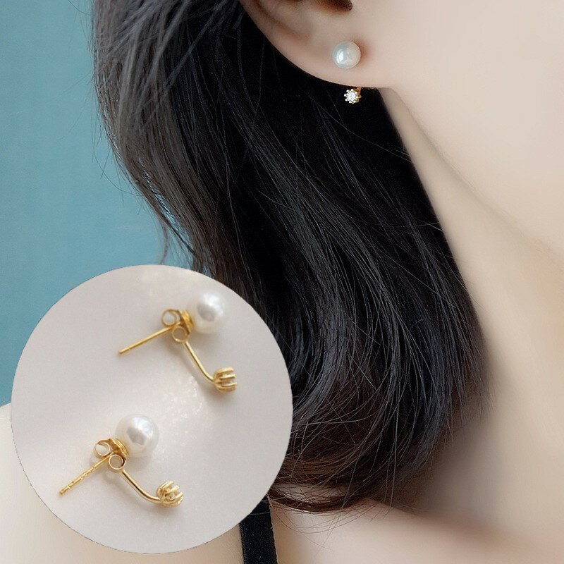 送料無料 スタッドピアス レディース 女性 アクセサリー ファッション雑貨 小物 ラウンド ボール フェイクパール ゴールドカラー シンプル かわいい キュート フォーマル プレゼント ギフト