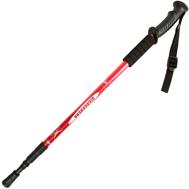 送料無料 トレッキングポール 登山用杖 単品 1本 3段伸縮 トレッキングステッキ ス...