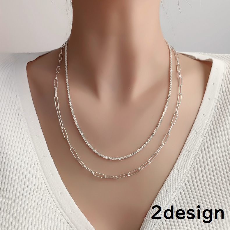 送料無料 ネックレス チェーンネックレス レディース 女性用 アクセサリー シルバーカラー シンプル 上品 華奢 かわいい オシャレ 重ねづけ 普段使い プレゼ...