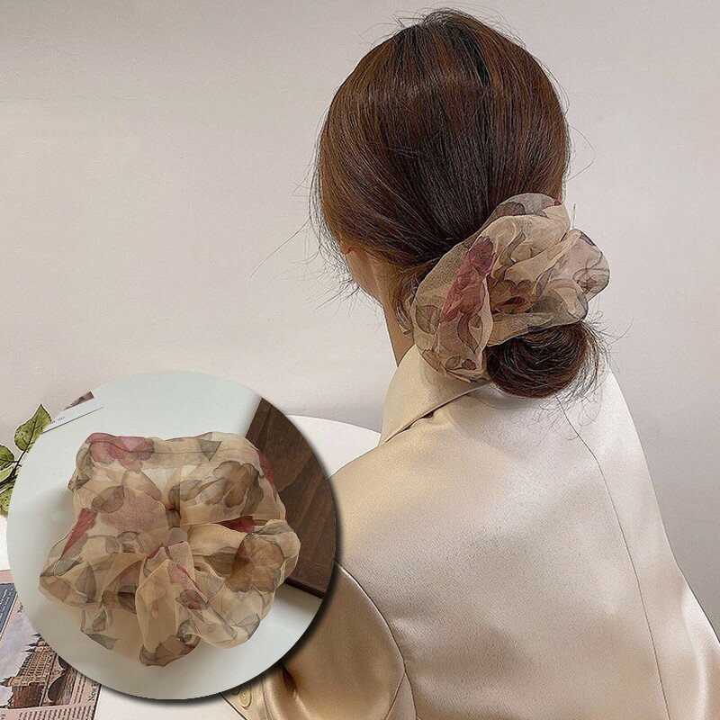 送料無料 シュシュ ヘアゴム 髪留め レディース 女性用 ヘアアクセサリー シフォン...