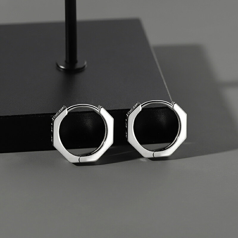 送料無料 ピアス メンズ フープピアス アクセサリー 男性用 リングタイプ シルバー...