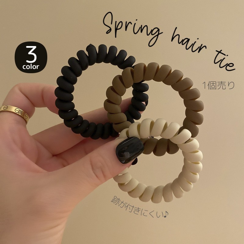 送料無料 ヘアゴム スプリングゴム 単品 1個売り 髪ゴム レディース 女性 ヘアアクセサリー ファッショ..