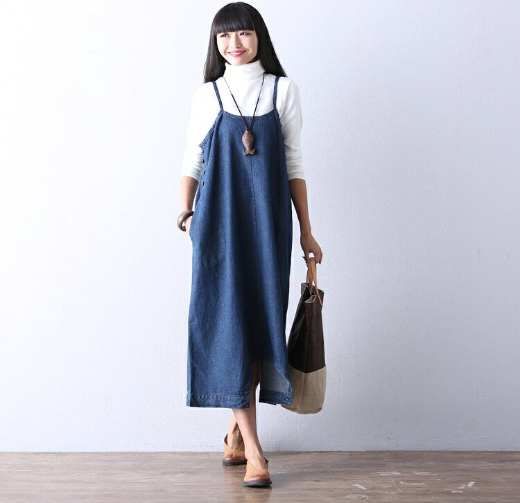サロペットパンツ オールインワン ワンピース 2way ジャンパースカート デニム レ...