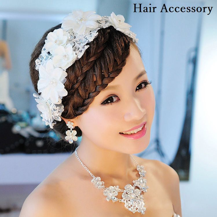 送料無料 ヘッドドレス 花冠 レディース ヘアアクセサリー 髪飾り 花嫁 結婚式 二次会 ウェディング ブ..