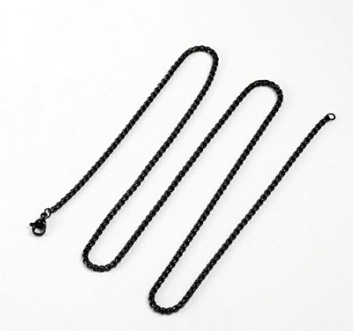 LaForestの送料無料 ネックレス チェーンのみ アクセサリー 男女兼用 メンズ レディース シンプル 太め チェーン 首飾り カジュアル ファッション小物 ギフト プレゼント 贈り物｜アングル2