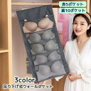 送料無料 ウォールポケット 壁掛け収納 収納ポケット 吊り下げ式 ハンガー式 両面収納 便利 通気性 すっきり 衣類 ブラジャー ショーツ 靴下 下着 インナー サニタリーラック クローゼット 背うる 整頓 ハンギング 不織布