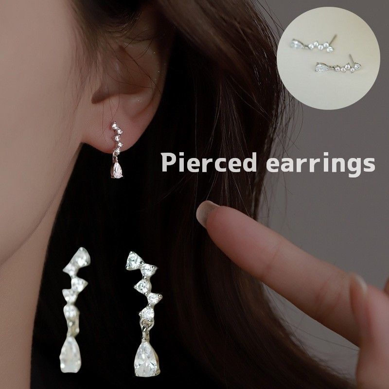 Rakuten - 送料無料 ピアス アクセサリー レディース 女性 ファッション小物 ファッション雑貨 雫 ラインストーン モチーフ スタッドピアス おしゃれ 上品 かわいい ギフト プレゼント