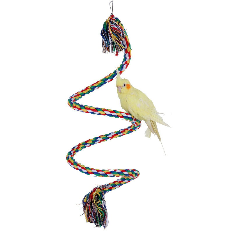 送料無料 布製止まり木 ロープ ロープパーチ 0.5m 1m 鳥用 小鳥 インコ オウム 針...