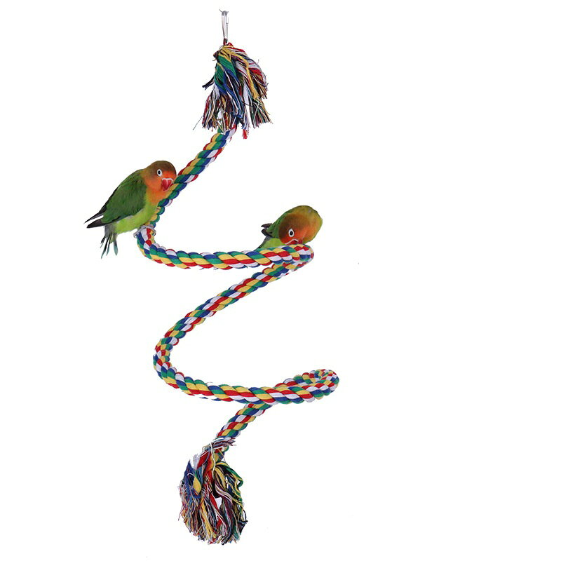 送料無料 布製止まり木 ロープ ロープパーチ 0.5m 1m 鳥用 小鳥 インコ オウム 針...