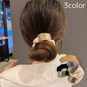 送料無料 シュシュ レディース 女性 ヘアアクセサリー ヘアゴム まとめ髪 髪飾り 髪留め スクエア 飾り 上品 かわいい おしゃれ
