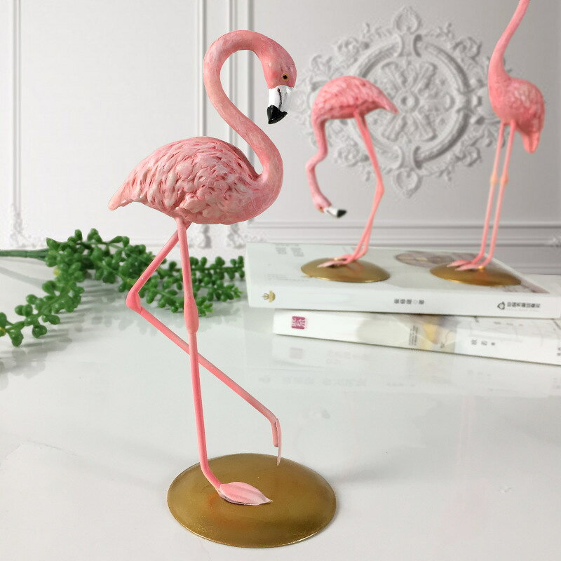 送料無料 インテリア小物 置物 インテリア フラミンゴ 動物 鳥 雑貨 フィギュア オブジェ かわいい おしゃれ ピンク ディスプレイ 手のひらサイズの商品画像 2