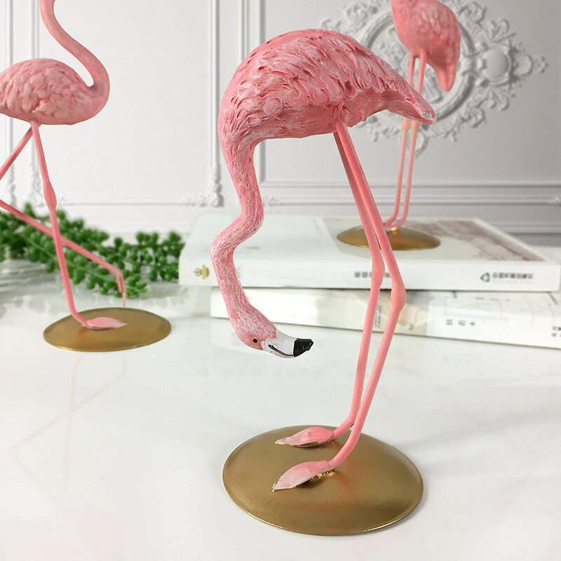 送料無料 インテリア小物 置物 インテリア フラミンゴ 動物 鳥 雑貨 フィギュア オブジェ かわいい おしゃれ ピンク ディスプレイ 手のひらサイズの商品画像 3