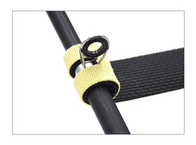 LaForestの送料無料 ロッドベルト ロッドホルダー 釣り竿バンド 結びバンド 保護ベルト 留め具 釣り具 釣竿 固定 収納 結束 滑り止め 面ファスナー｜アングル3