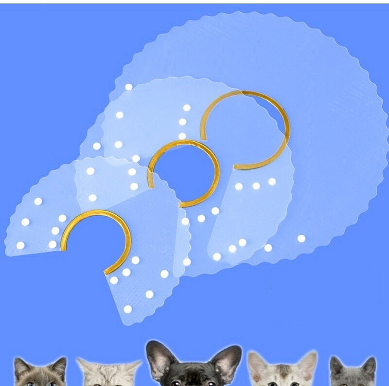 送料無料 エリザベスカラー ペット用 犬 猫 イヌ ネコ 術後 術後ウェア クリア 舐...