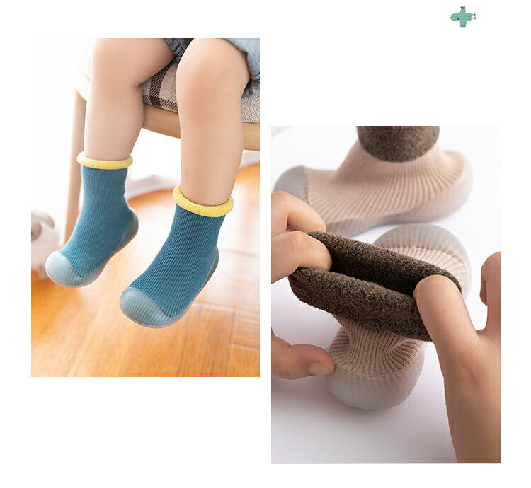 LaForestの送料無料 ファーストシューズ ソックスシューズ ベビー 赤ちゃん 男の子 女の子 靴 くつ リブ 暖かい あったか 防寒 冬 滑り止め かわいい おしゃれ｜アングル3