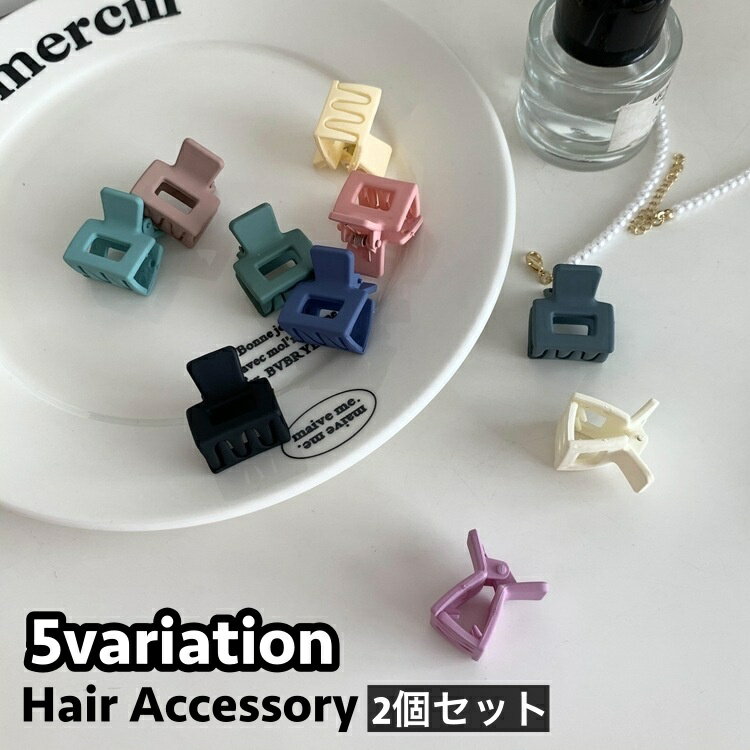 送料無料 ヘアクリップ 2個セット 前髪クリップ バンスクリップ ヘアアクセサリー 髪飾り 髪留め ミニ 小さめ シンプル 可愛い ファッション小物