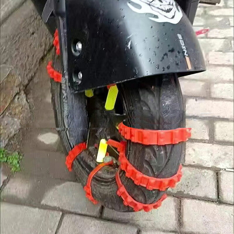 送料無料 タイヤチェーン 10本セット バイク用 オートバイ スクーター 滑り止め ジ...
