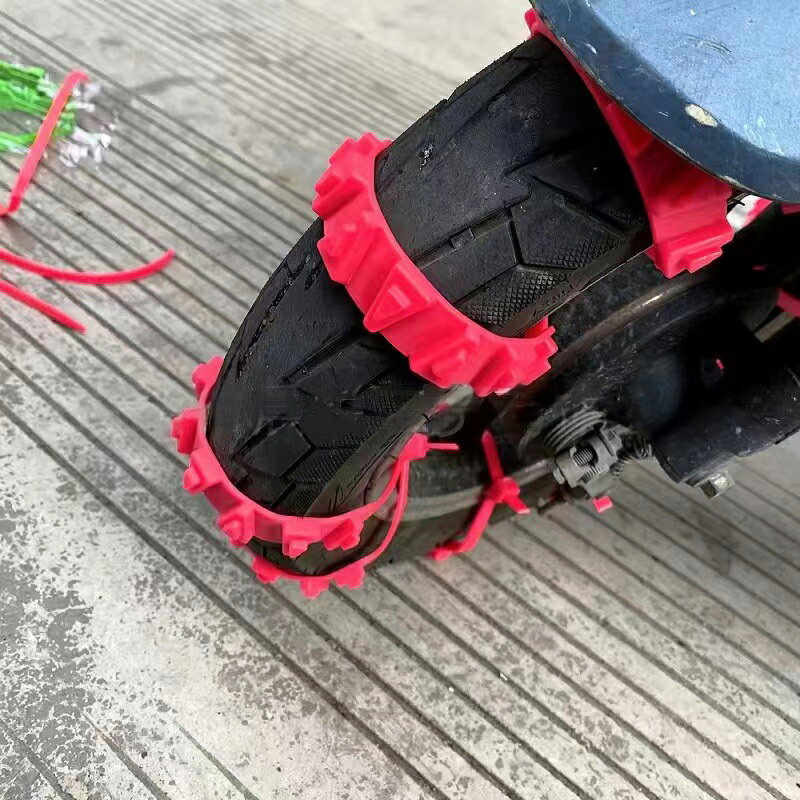 送料無料 タイヤチェーン 10本セット バイク用 オートバイ スクーター 滑り止め ジ...