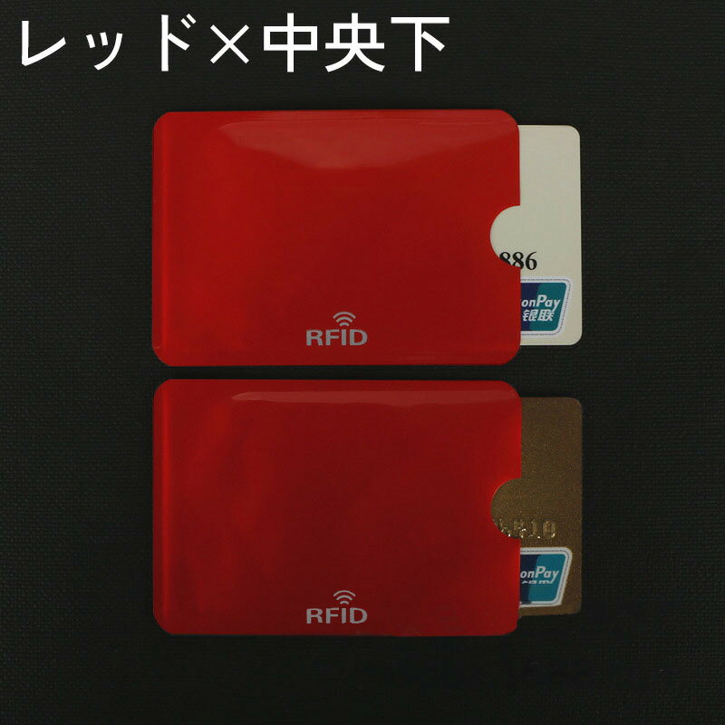 送料無料 カードケース カード入れ スキミング防止 RFID カバー スリーブ 文字入り 単色 セキュリティ クレジットカード キャッシュカード クレカ 情報保護