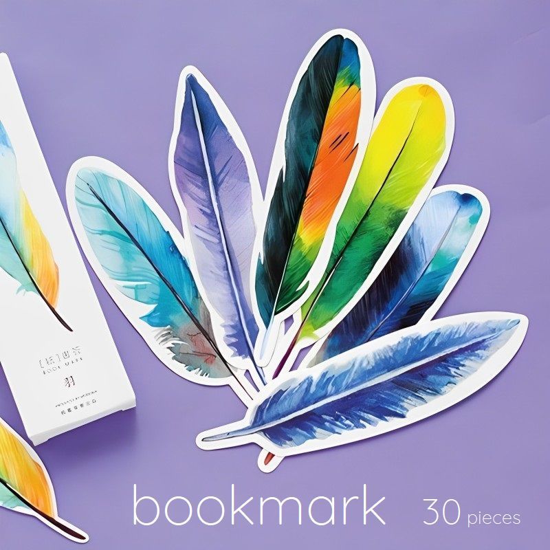 送料無料 しおり ブックマーク 栞 30枚入り 読書 鳥 羽 ファンタジー 北欧 紙 厚紙 かわいい 美しい おしゃれ 定番 母の日 誕生日 記念日 ギフト プ...