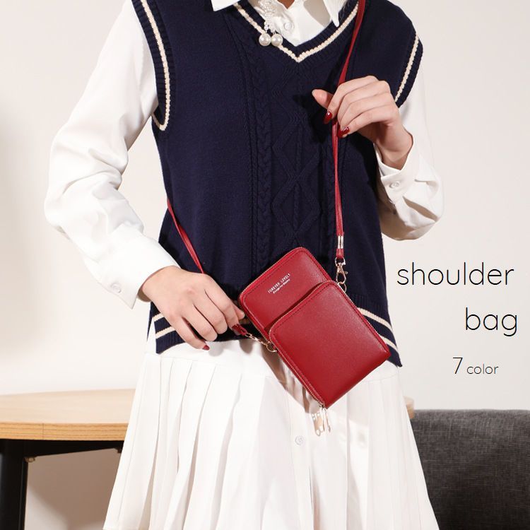 送料無料 ショルダーバッグ レディース バック カバン 鞄 スマホが入る スマホが操作できる カラバリ豊..