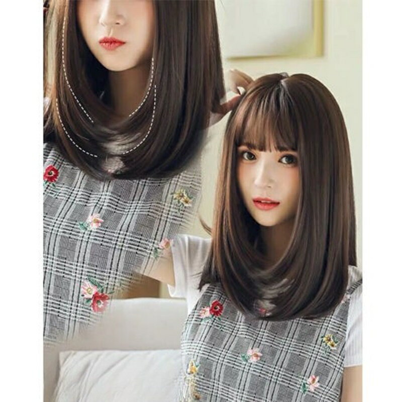 送料無料 ウィッグ フルウィッグ セミロング レディース 女性 婦人 ストレート か...