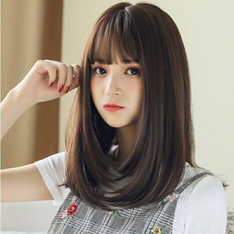 送料無料 ウィッグ フルウィッグ セミロング レディース 女性 婦人 ストレート か...