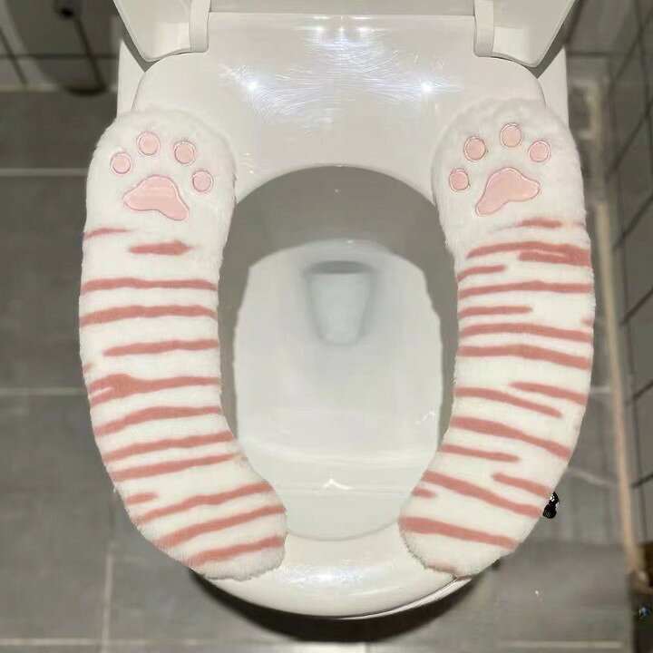送料無料 便座シート 2枚セット 便座 シート トイレ トイレ用品 クマ 熊 肉球 便利...