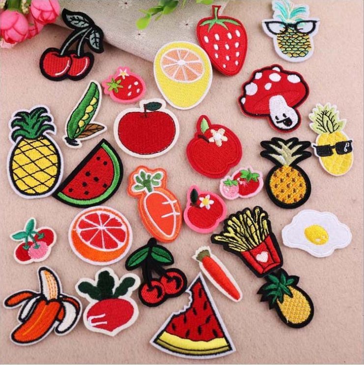 送料無料 ワッペン アップリケ パッチ DIY ハンドメイド クラフト 布 手作り 手芸 刺繍 アイロン 入園準備 入学準備 アニマル 野菜 フルーツ 果物 くだもの キッズ 子ども 園児 幼児 小学生 バッグ 鞄 靴 シューズ かわいい キュート 簡単